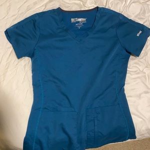 Grey’s Anatomy Caribbean blue scrub top